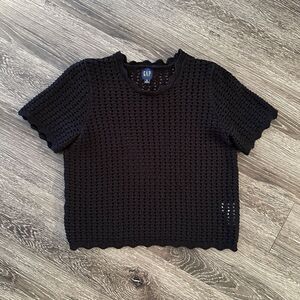 Gap Crochet Short Sleeve Sweater